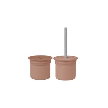 Oioi Ham Hüp Woody Brown / Powder Grey Pipetli Bardak Seti
