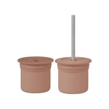 Oioi Ham Hüp Woody Brown / Powder Grey Pipetli Bardak Seti