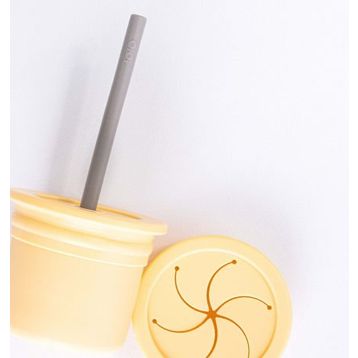 Oioi Ham+Hüp Mellow Yellow Powder Grey Bebek Beslenme Aksesuarı