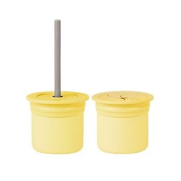 Oioi Ham+Hüp Mellow Yellow Powder Grey Bebek Beslenme Aksesuarı