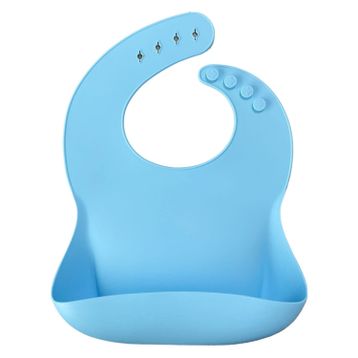 Oioi Mineral Blue Silikon Mama Önlüğü