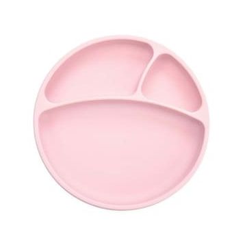 Oioi Pinky Pink Porsiyon Vakum Tabanlı Silikon Tabak