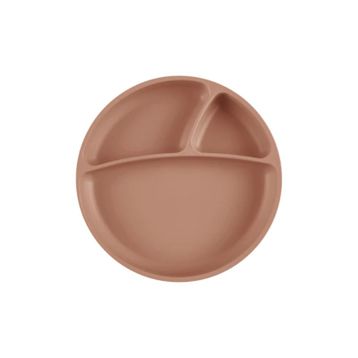 Oioi Porsiyon Vakumlu Woody Brown Mama Tabağı