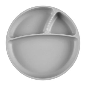 Oioi Powder Grey Porsiyon Mama Tabağı
