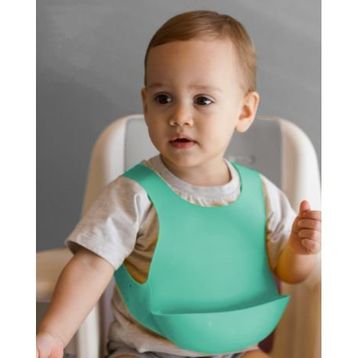 Oioi Silikon Aqua Green Mama Önlüğü