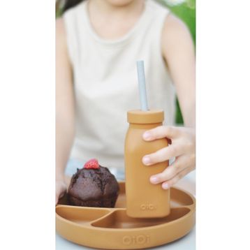 Oioi Silikon Woody Brown Powder Grey Şişe ve Pipet