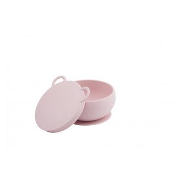 Oioi Vakum Tabanlı Pinky Pink Silikon Kapaklı Kase