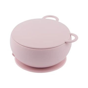 Oioi Vakum Tabanlı Pinky Pink Silikon Kapaklı Kase