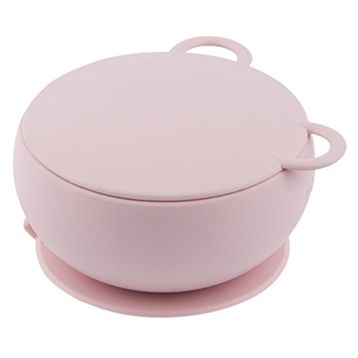 Oioi Vakum Tabanlı Pinky Pink Silikon Kapaklı Kase