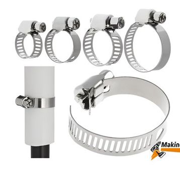 Okçu Kardeşler 16 x 23 mm 10 Adet Vidalı Ayarlı Metal Hortum Kelepçesi