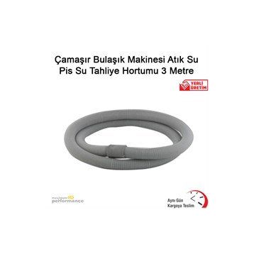 Okçu Kardeşler 3 mt Çamaşır Bulaşık Makinesi Atık Su Pis Su Tahliye Hortumu