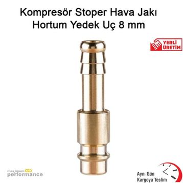 Okçu Kardeşler 8 mm Kompresör Stoper Hava Jakı Hortum Yedek Uç
