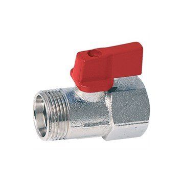 Okçu Kardeşler Dış Dişli Erkek 1/2'' Kırmızı Mini Küresel Vana