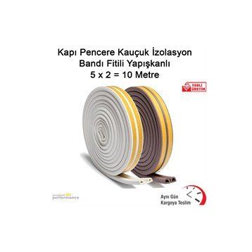 Okçu Kardeşler Yapışkanlı 5x2 m Kapı Pencere Kauçuk İzolasyon Bandı Fitili