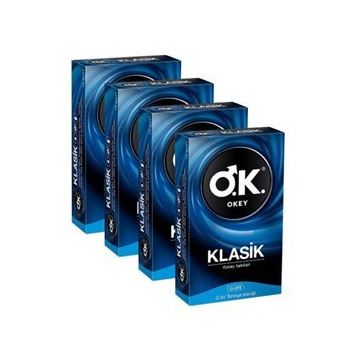 Okey 10'lu 4 Kutu Klasik Paket Prezervatif