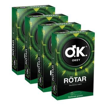 Okey 10'lu 4 Kutu Rötar Prezervatif Paket