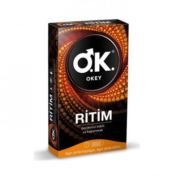 Okey 10'lu Ritim Kabartmalı Prezervatif