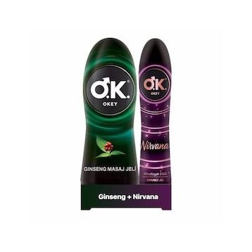 Okey 200 ml Ginseng Masaj Jeli ve 100 ml Okey Nirvana Uyarıcı Jel