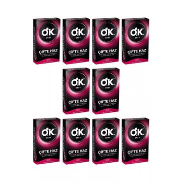Okey Çifte Haz 10x10 Prezervatif