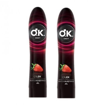 Okey Çilek Aromal 2x100 ml Kayganlaştırıcı Jel