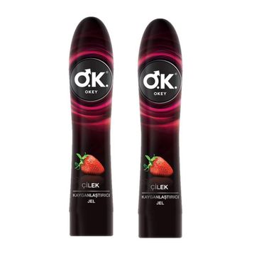 Okey Çilek Aromal 2x100 ml Kayganlaştırıcı Jel