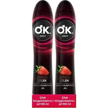 Okey Çilek Aromal 2x100 ml Kayganlaştırıcı Jel