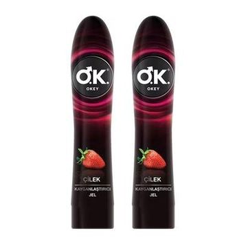 Okey Çilek Aromal 2x100 ml Kayganlaştırıcı Jel