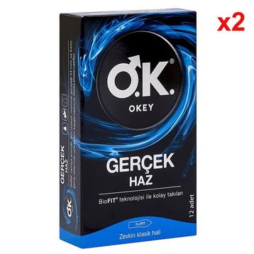 Okey Gerçek Haz 2x12'li Prezervatif