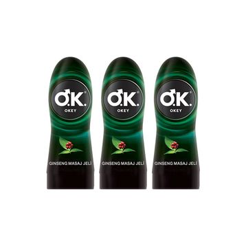 Okey Ginseng 200 ml 3'lü Kayganlaştırıcı Masaj Jeli