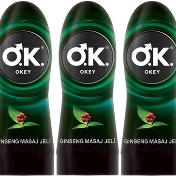 Okey Ginseng 200 ml 3'lü Kayganlaştırıcı Masaj Jeli