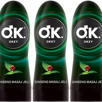 Okey Ginseng 200 ml 3'lü Kayganlaştırıcı Masaj Jeli