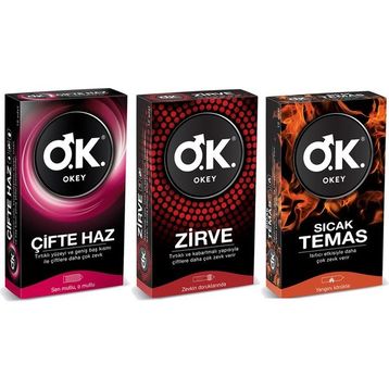 Okey Klasik 3'lü Prezervatif