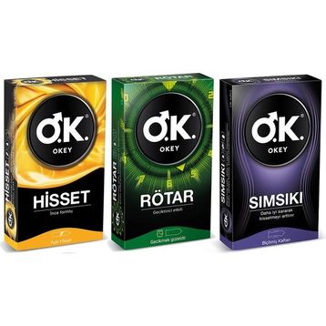 Okey Klasik 3'lü Prezervatif