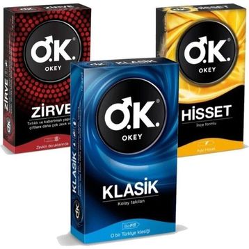 Okey Klasik 3'lü Prezervatif