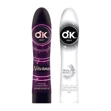 Okey Nirvana 100 ml Uyarıcı Jel + Okey Zero 100 ml Kayganlaştırıcı Jel