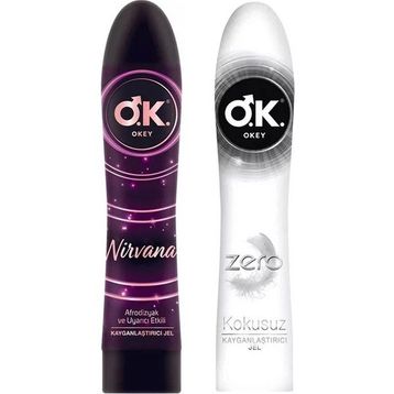 Okey Nirvana 100 ml Uyarıcı Jel + Okey Zero 100 ml Kayganlaştırıcı Jel
