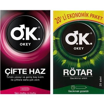Okey Nirvana 20'li ve Rötar 20'li Prezervatif