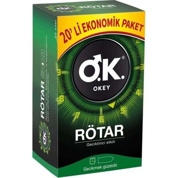 Okey Rotar 20'li 2 Adet Prezervatif