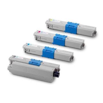 Oki C301, C321 Uyumlu 4 Renk Muadil Toner