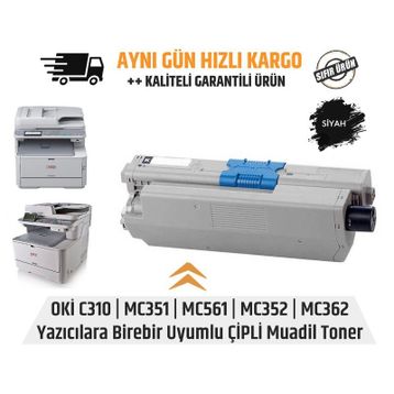 Oki C310-44469809 Siyah Muadil Toner