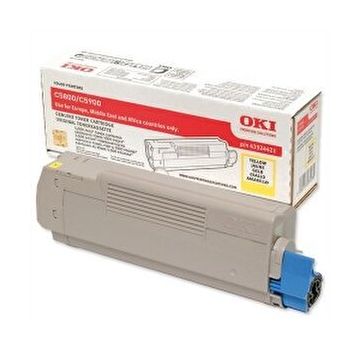 Oki C5550-43324441 Sarı Orjinal Toner