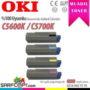 Oki C5600-43324440 Siyah Muadil Toner