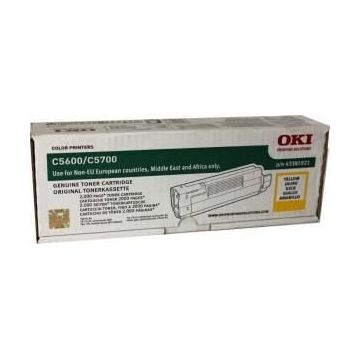 Oki C5600 C5700 43381921 Sarı Toner