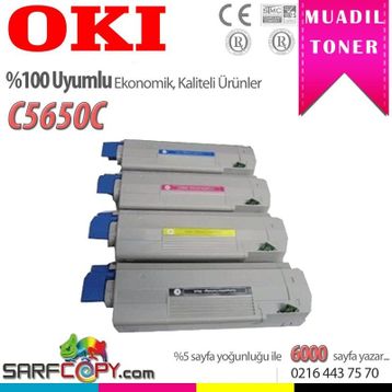 Oki C5650-43872323 Mavi Muadil Toner