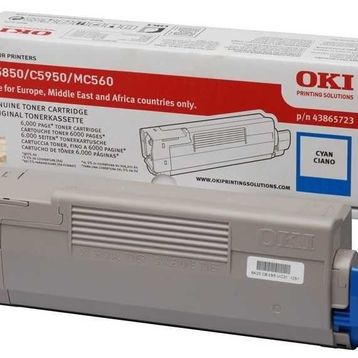 Oki C5850-43865743 Mavi Orjinal Toner