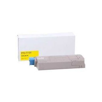 Oki C710-44318621 Sarı Muadil Toner