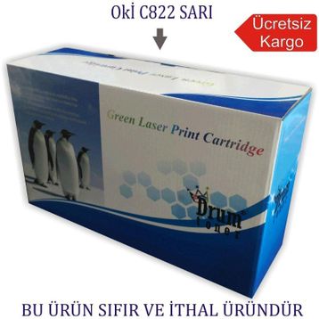 Oki C822 Sarı Muadil Toner