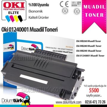 Oki MB260/MB280/MB290 PN-01239901 Siyah Orjinal Toner