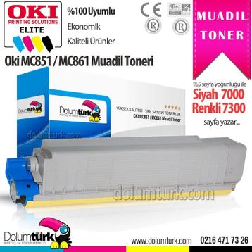 Oki MC861CDXN Muadil Toner Takım