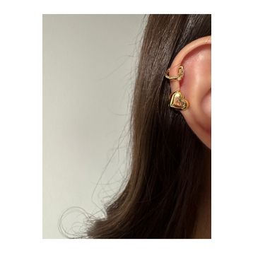 Okko Store Cerrahi Çelik Kalp Üç Boyutlu Halka Tragus Piercing
